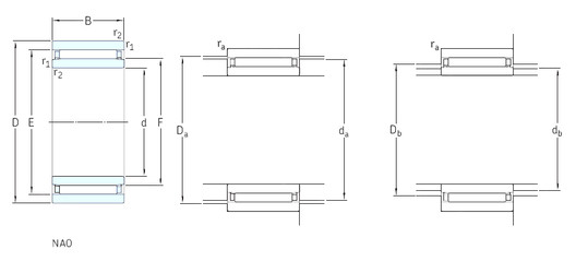 ตลับลูกปืน NAO40x55x17 SKF