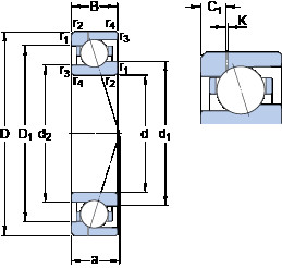 ตลับลูกปืน 71911 ACE/HCP4AH1 SKF