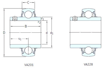 ตลับลูกปืน YAR214-207-2FW/VA228 SKF