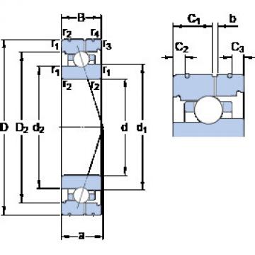 ตลับลูกปืน 7010 ACB/HCP4AL SKF