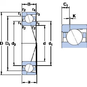 ตลับลูกปืน 7016 ACD/HCP4AH1 SKF