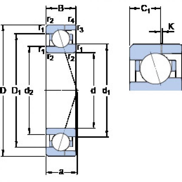 ตลับลูกปืน 719/9 ACE/HCP4AH SKF #1 image